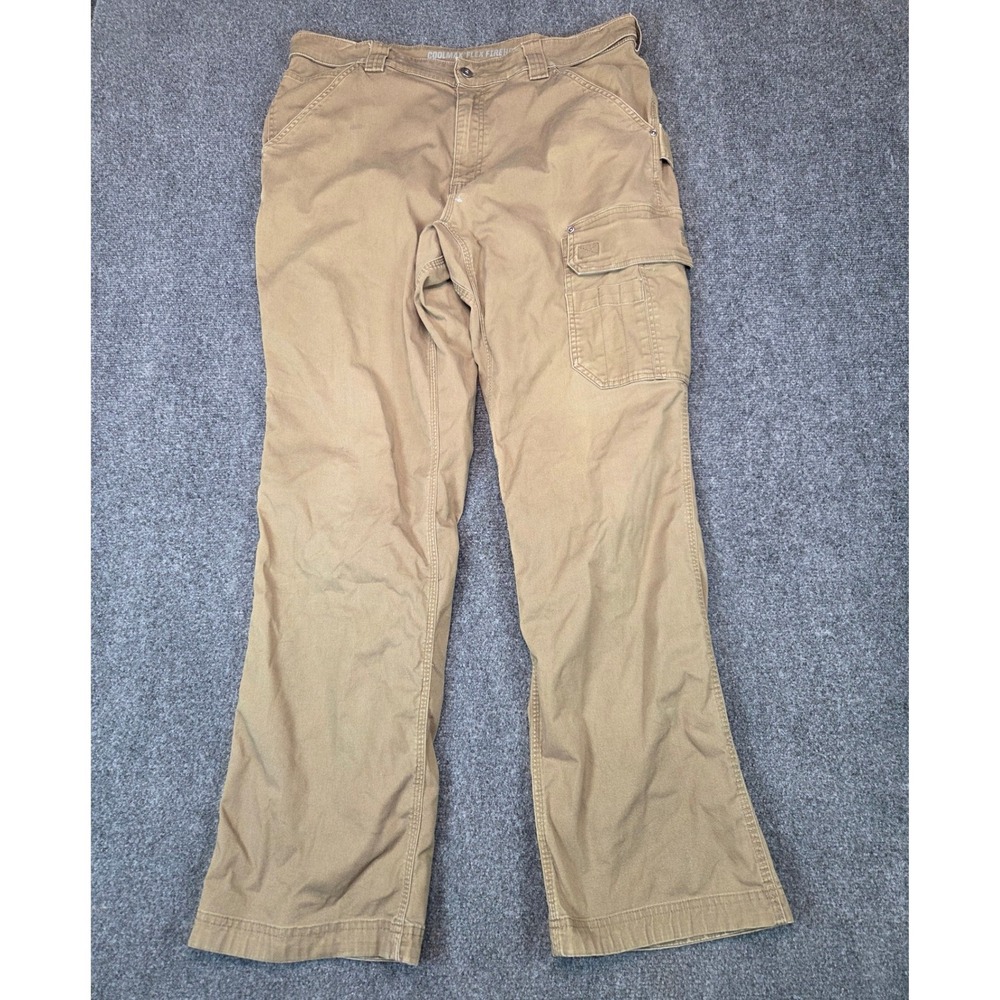 Duluth Trading Coolmax Flex Firehose Cargo Pants Mens 38x34 Brown Relaxed Fit